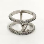 ショッピングVUITTON LOUIS VUITTON 指輪 モノグラム リング LV アイコニック ストラス シルバー メッキ Mサイズ M1187M