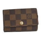 LOUIS VUITTONmyurutikre6 6 полосный чехол для ключей Damier ebenN62630