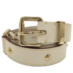 LOUIS VUITTON サンチュール スハリラー ベルト スハリ レザー ホワイト 表記サイズ90/36 M6870W
