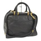LOEWE アマソナ32 2WAY ハンドバッグ レザー ブラック
