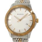 GUCCI Gタイムレス メンズ 腕時計 SSクオーツ ホワイト文字盤 126.4 YA126409