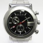 【中古】GUCCI Gクロノ メンズ クオーツ SS クロノグラフ ブラック文字盤 101M YA1 ...