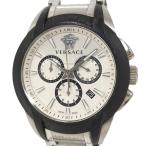 VERSACE メンズ 腕時計 メデューサ クロノグラフ クオーツ SS ホワイト文字盤 VEM8