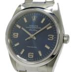 ROLEX エアキング 自動巻き SS ネイビ