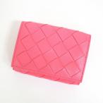 BOTTEGA VENETA ボッテガヴェネタ 3つ折り財布 イントレチャート ラムスキン ピンク