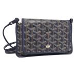 GOYARD ショルダーバッグ プリュメ ヘリボーン ポーチウォレット PVC ネイビー系