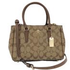 ショッピングcoach COACH 2WAYバッグ PVC ブラウン F67027