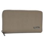 ショッピングBURBERRY BURBERRY BLACK LABEL ラウンドファスナー長財布 レザー グレージュ