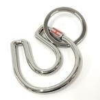 HERMES кольцо для ключей fe-ruashu bar металлизированный серебряный 