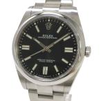 ROLEX オイスターパーペチュアル 自動巻き SS ブラック文字盤 ランダムシリアル 124300