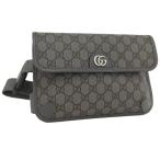 GUCCI ремень сумка PVC покрытие парусина серый 752597