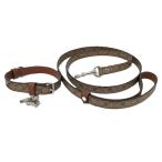 COACH ошейник & Lead кожа оттенок коричневого 