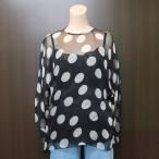 DOLCE&GABBANA ドルチェ&ガッパーナ シルク・ブラウス 水玉模様 ブラック×ホワイト F7H88T