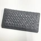 BOTTEGA VENETA ボッテガヴェネタ 二つ折り財布 ブラック オーストリッチ レザー 316005