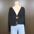 DOLCE＆GABBANA ドルチェアンドガッバーナ カシミヤ・カーディガン ブローチ付き ブラック ♯44 FGL38K