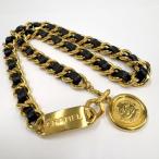 CHANEL シャネル チェーンベルト31 コイントップ付き GP×レザー ゴールド×ブラック 78.5cm