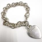 Tiffany&amp;Co. Tiffany возврат tu* Heart бирка подвеска * браслет SV925 17.0cm 34.5g