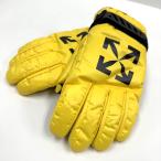 OFF-WHITE "теплый" белый перчатка желтый × черный #9