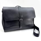 COACH コーチ ハドソン メッセンジャーバッグ レザー ブラック×シルバー金具 F23204