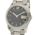 GUCCI メンズ腕時計 Gラウンド SS クオーツ ブラック文字盤 101J