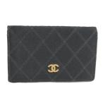 CHANEL コインケース カードケース ビコローレ サテン レザー ブラック