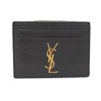 Yves Saint Laurent футляр для карточек кожа черный 370778