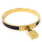HERMES Kelly браслет браслет металлизированный Gold темно-синий голубой 