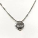 ショッピングdior Christian Dior ネックレス ハート シルバーカラー メッキ