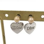 ショッピングdior Christian Dior ピアス ハートモチーフ フェイクパール シルバー メッキ