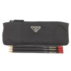 PRADA пенал Logo plate карандаш 3шт.@ нейлон черный 