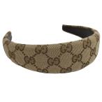 GUCCI カチューシャ ヘアバンド GGキャンバス ベージュ系 789987 202291