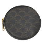 ショッピングセリーヌ CELINE コインケース マカダム ダークブラウン系 PVC レザー