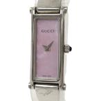 GUCCI レディース 腕時計 バングルウォッチ クオーツ SS ピンクシェル文字盤 1500L