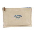 HERMES новый яхтинг GM клатч парусина бежевый 