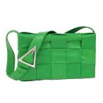 ショッピングbottega BOTTEGA VENETA ショルダーバッグ カセット イントレチャート レザー グリーン 667298