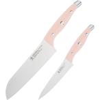 HENCKELS ヘンケルス 「 HIスタイルエリート スターターセット 三徳包丁/ペティナイフ ピーチ 日本製 」 ギフトセット 新築祝い