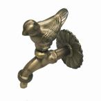 水栓 ガーデン用 蛇口 スズメ（ゴールド） 水周り diy