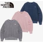 ノースフェイス スウェット トレーナー ダメージ加工 ビンテージ感 オシャレ DYEING SWEATSHIRTS 男女兼用 長袖 刺繍ロゴ ピンク グレー ブルー  NM5MQ50J