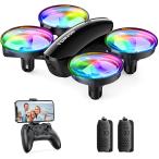 ドローン カメラ付き トイドローン 100g未満 LEDライト付き 子供向け 手投げ 放り投げ飛行 宙返り 高速回転 サークル飛行 ワンキー離陸 ヘッドレストモード