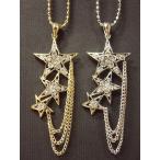 Yahoo! Yahoo!ショッピング(ヤフー ショッピング)値下げしました。ラインストーン３スターチェーン付ネックレス00935