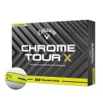 キャロウェイ クロムツアーX 360° イエローストライプ 24年モデル ボール 1ダース 12球 Callaway CHROME TOUR X TRIPLE TRACK GOLF BALL