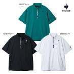 ルコック ゴルフ 25年秋冬ウエア 新作 メンズ 半袖ウインドブルゾン LG5FWB80M le coq sportif GOLF デサント DESCENTE 前立て ストレッチ はっ水