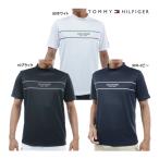 トミーヒルフィガー ゴルフ メンズ ウエア モックネックシャツ THMA420 パネルストライプ 半袖 TOMMY HILFIGER GOLF ホワイト ネイビー ブラック 24W YPP SAL