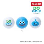 ドラゴンクエスト ゴルフ ライト B-63 ボール 3個入 スライム フェイス ロゴ ドラクエ ゲーム キャラクター かわいい 飾り LITE Golf it! ゴルフイット！