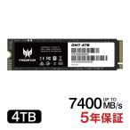 Acer Predator SSD 4TB 3D NAND TLC PCIe Gen 4x4 M.2 NVMe 2280 R:7400MB/s W:6500MB/s 新型PS5/PS5対応 GM7国内5年保証宅配便翌日配達