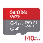 microSDカード microSDXC 64GB SanDisk Ultra  R:140MB/s A1 UHS-I U1 Class10 SDSQUAB-064G-GN6MN海外パッケージ Nintendo Switch対応