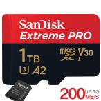 マイクロsdカード microSDXC 1TB SanDisk V30 A2 R:200MB/s W:140MB/s UHS-I U3 SDSQXCD-1T00-GN6MA海外パッケージ 翌日配達 送料無料