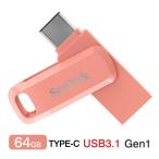 USBメモリ64GB SanDisk USB3.1 USB-A/USB-Cコ