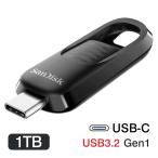 USBメモリ 1TB SanDisk Type-C Ultra Slider 格納式コネクタ サンディスク R_400MB/s USB3.2 Gen1 USB3.0 USB-C SDCZ480-1T00-G46 海外パッケージ 翌日配達