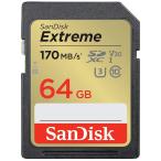 SDXCカード 64GB SanDisk Extreme UHS-I U3 V30 4K R:170MB/s W:80MB/s SDSDXV2-064G-GNCIN 海外パッケージ 翌日配達・ネコポス送料無料
